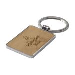 Rectangle Bamboo Keyring