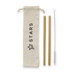 Reusable Bamboo Steel Straw Set