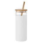 Borosilicate Glass Tumbler with Lid & Straw