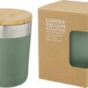 Insulated Stainless Steel Tumbler with Bamboo Lid 300ml - Green