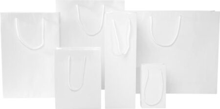 Paper Bag with Rope Handles - White