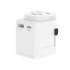 Venture USB Travel Adaptor with USB-C - White/Black
