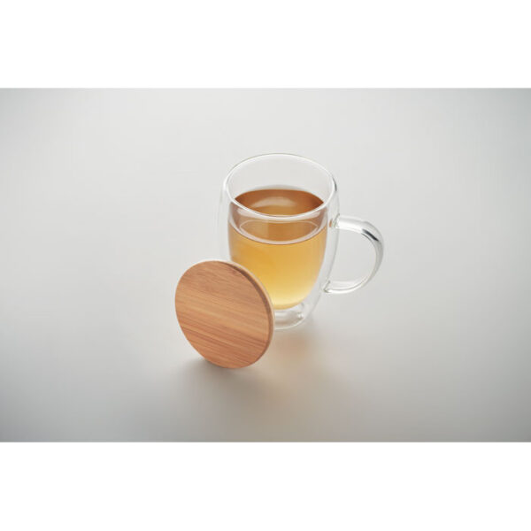 Glass Mug with Handle and Lid - Mugs