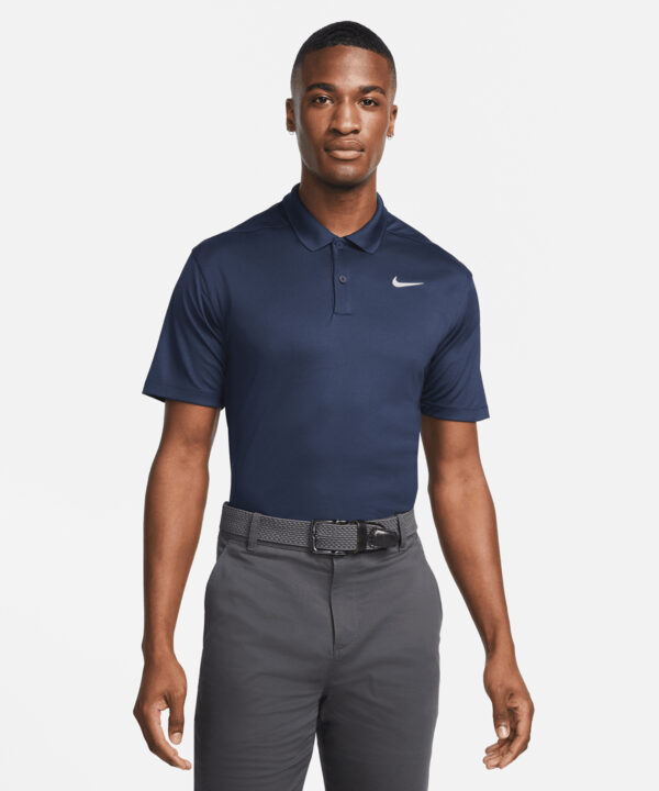 Nike Dri-FIT Victory Solid Polo - Obsidian/White