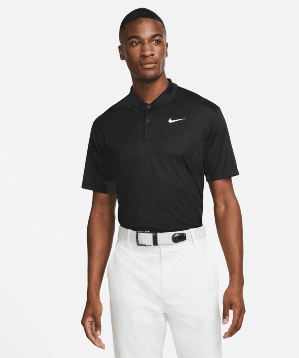 Nike Dri-FIT Victory Solid Polo - Black/White