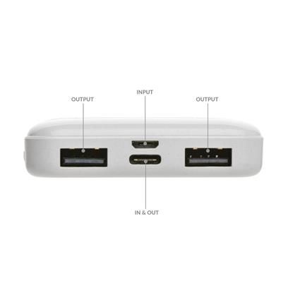 Recycled Plastic Powerbank - White