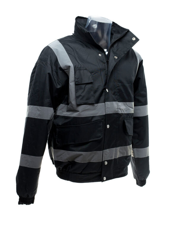 Hi-Vis Classic Bomber Jacket - Black