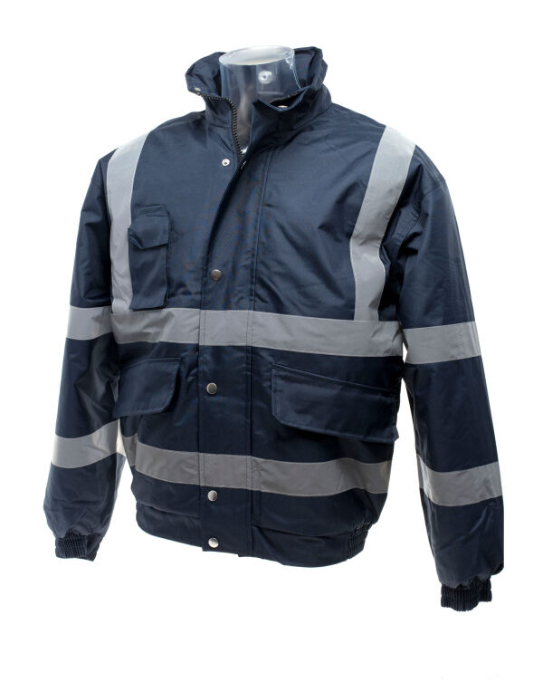 Hi-Vis Classic Bomber Jacket - Navy