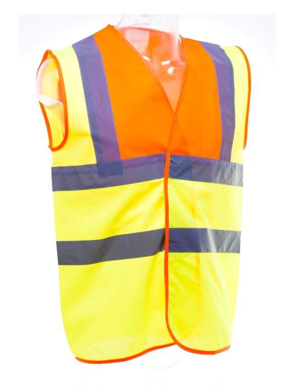 Hi-Vis Class 2 Waistcoat - Hi-Vis Orange/Hi-Vis Yellow