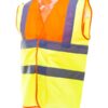 Hi-Vis Class 2 Waistcoat - Hi-Vis Orange/Hi-Vis Yellow