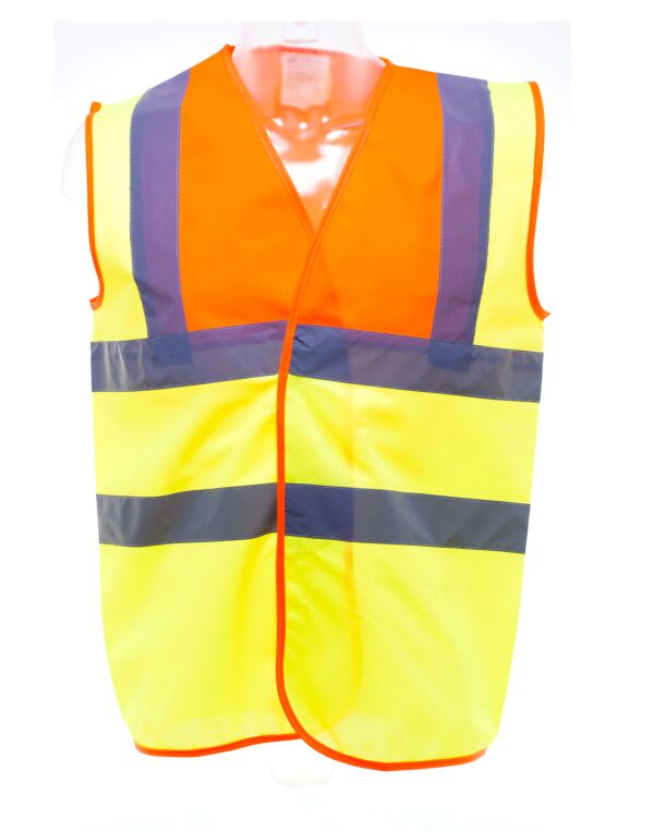 Hi-Vis Class 2 Waistcoat - Hi-Vis Orange/Hi-Vis Yellow