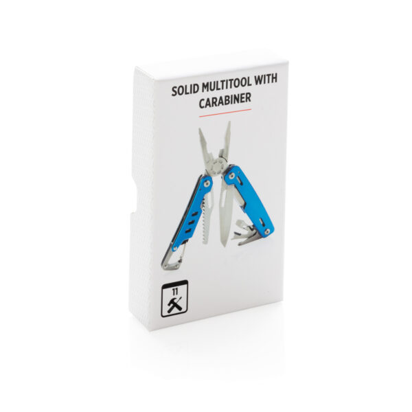 Solid multitool with carabiner - Blue Solid multitool with carabiner - Blue