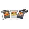 GRS recycled PP lunch box with spork - Navy GRS recycled PP lunch box with spork - Navy