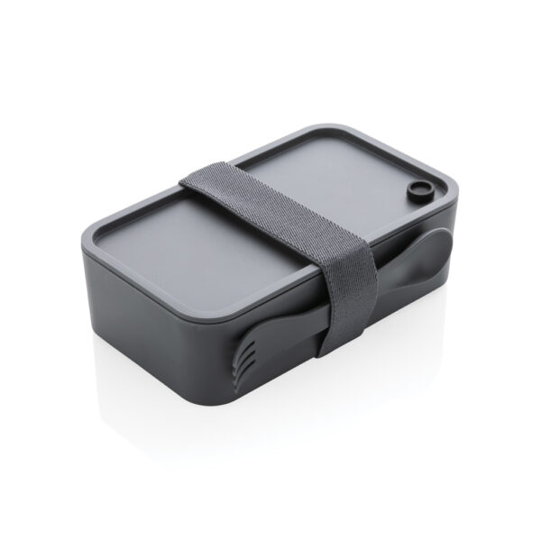 PP lunchbox with spork - Anthracite PP lunchbox with spork - Anthracite