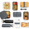 PP lunchbox with spork - White PP lunchbox with spork - White