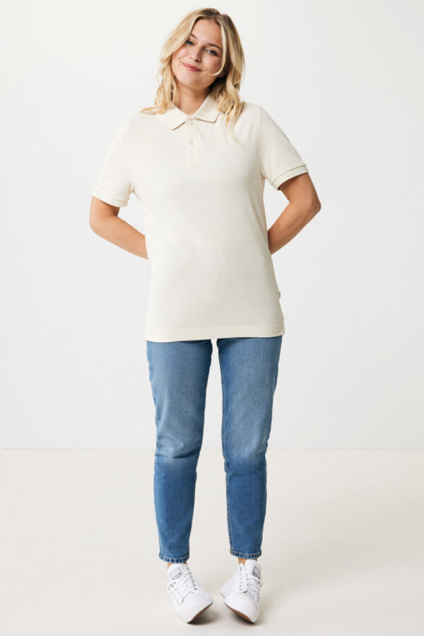 Iqoniq Yosemite recycled cotton pique polo - Natural Raw