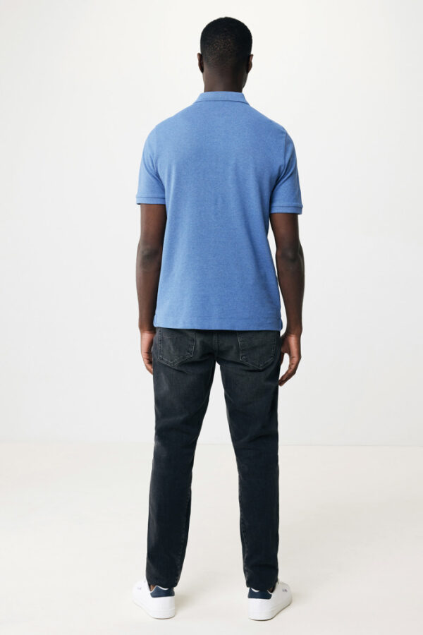 Iqoniq Yosemite recycled cotton pique polo - Heather Blue