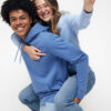 Iqoniq Torres recycled cotton hoodie undyed - Heather Blue