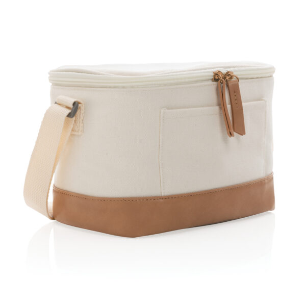 Impact AWARE™ 16 oz. rcanvas six can cooler bag - Off White