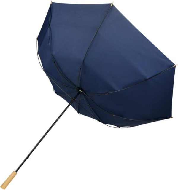 Windproof recycled PET golf umbrella - White Navy Solid Black  - Outdoor, Umbrellas