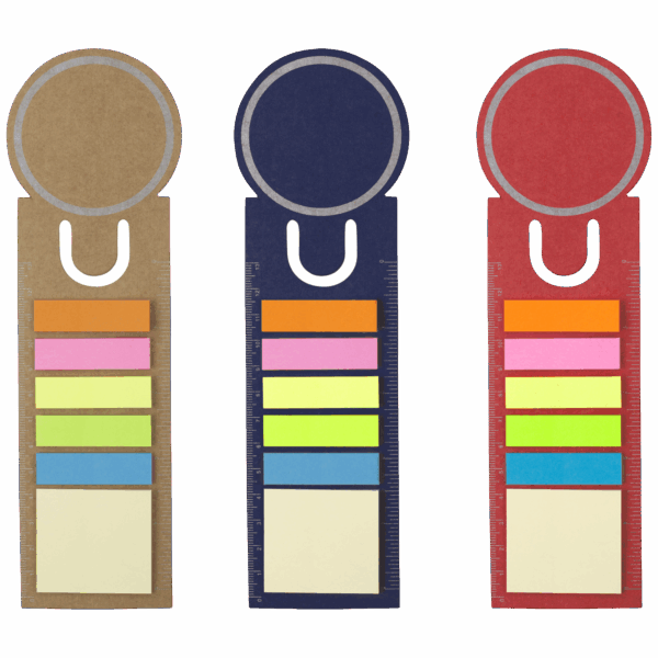 Bookmark with sticky notes - Red Blue Brown  - Accessories, Express Range, Office