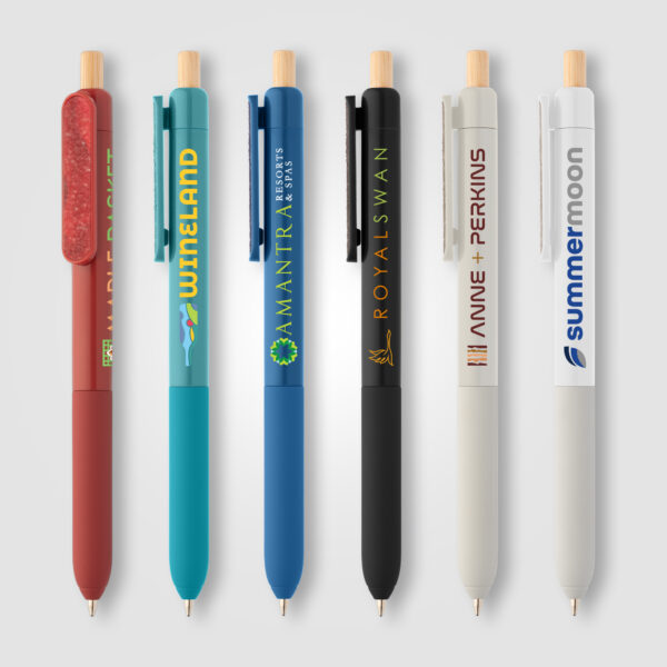Echo Recycled Plastic Sensory Clip Pen - Red Black White Navy Blue Teal Gray  - Office, Pens, Sustainable products
