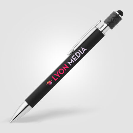 Wave Aluminium Spinner Stylus Pen - Black