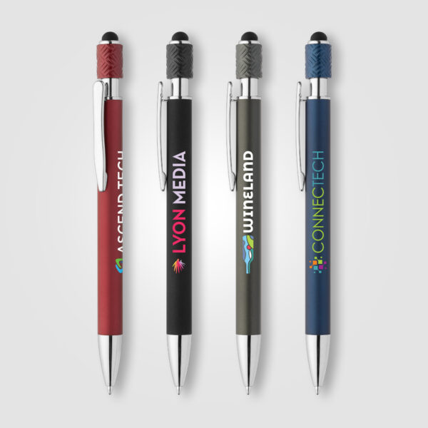 Wave Aluminium Spinner Stylus Pen - Black