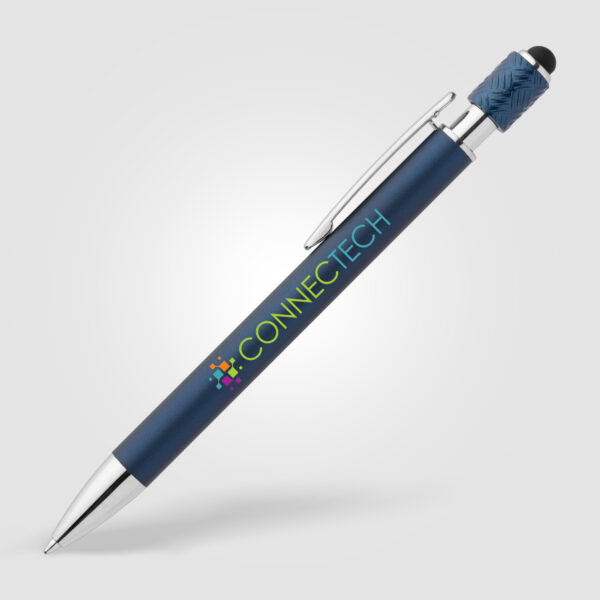 Wave Aluminium Spinner Stylus Pen - Black